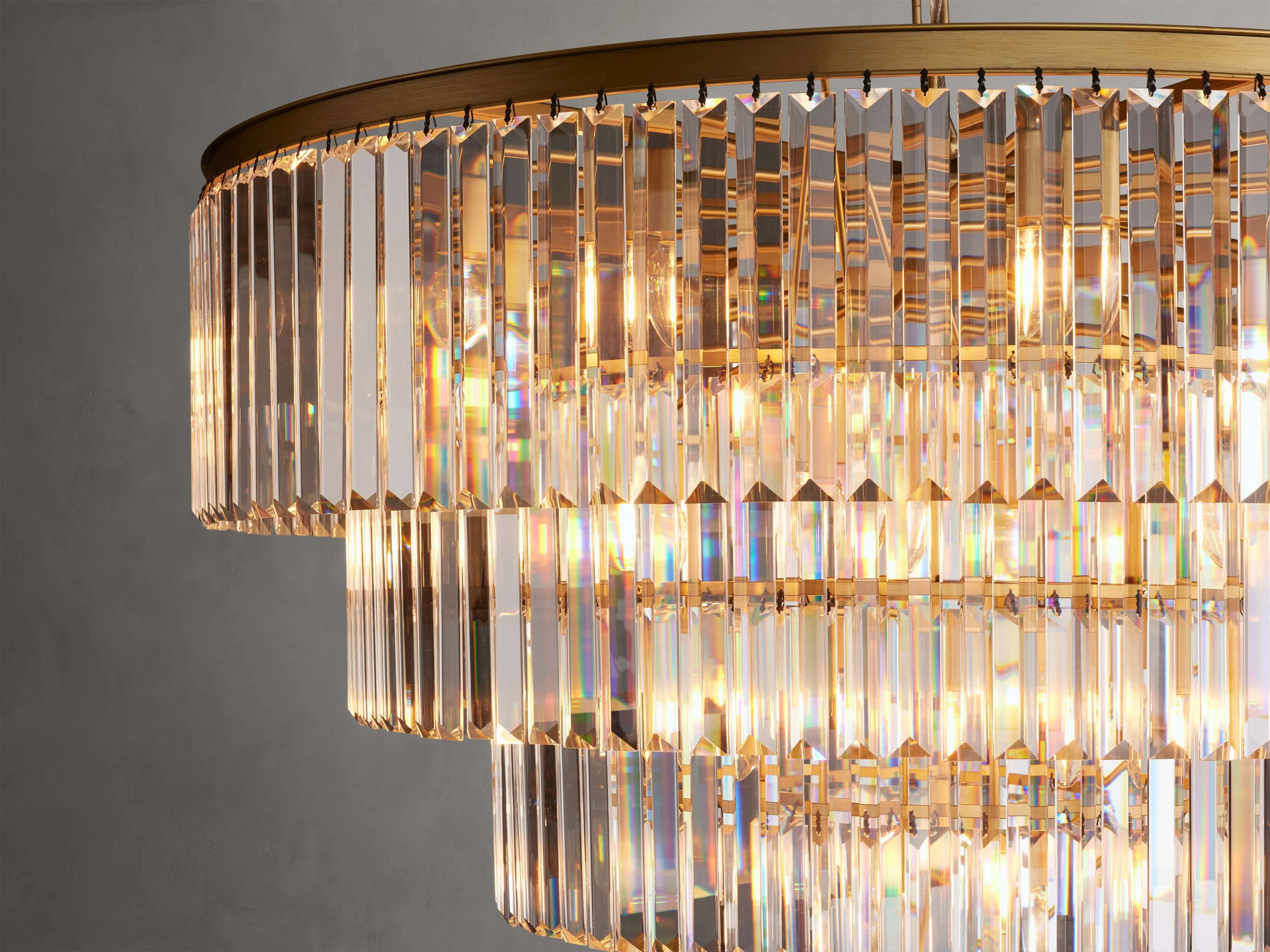 Leyland Prism Crystal Tiered Round Chandelier - Image 3