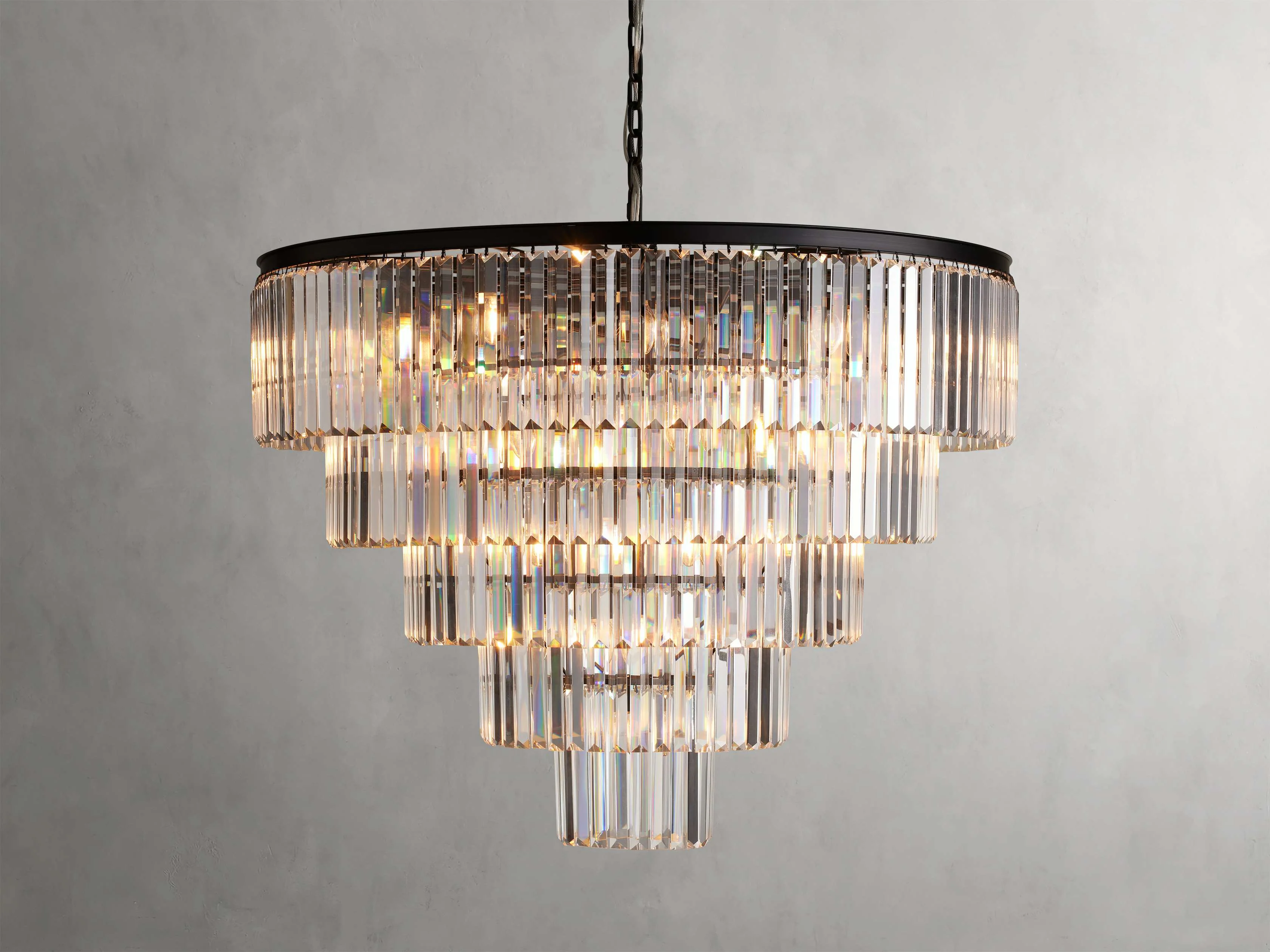 Leyland Prism Crystal Tiered Round Chandelier - Image 6