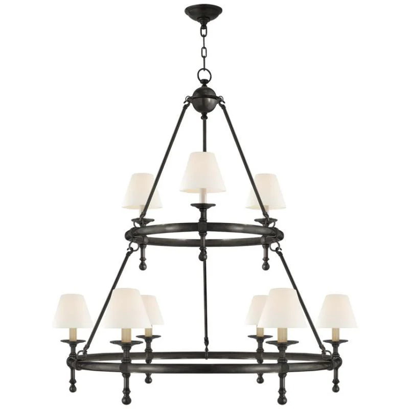 Nove Classic Two-Tier Ring Chandelier - Image 3