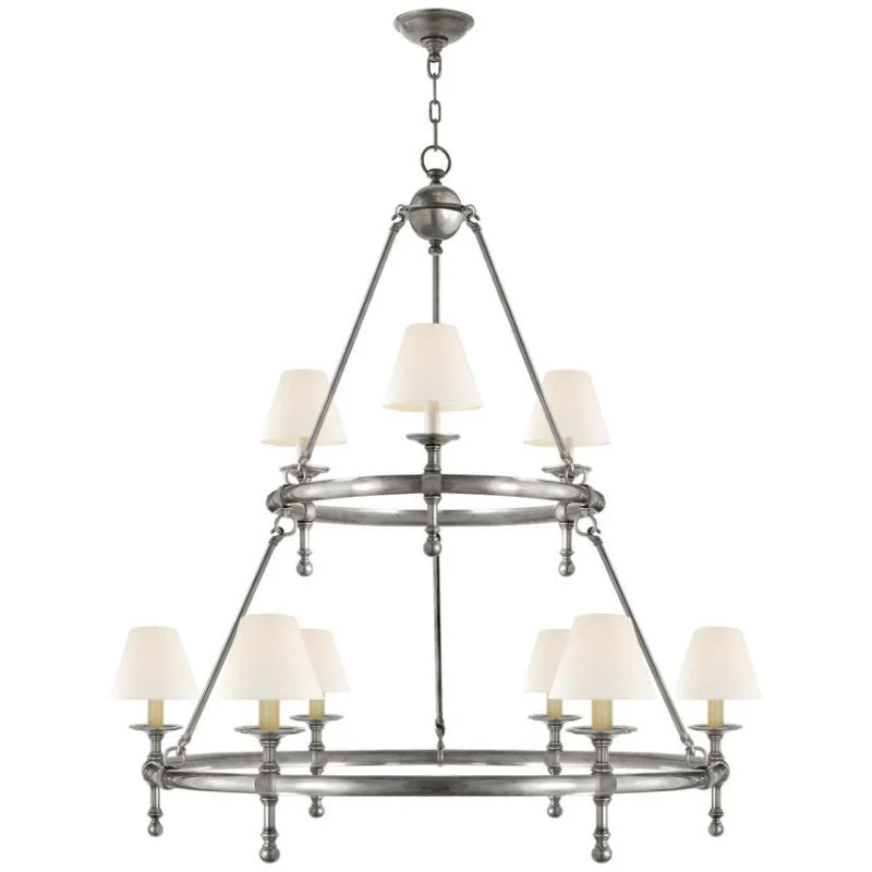 Nove Classic Two-Tier Ring Chandelier - Image 6