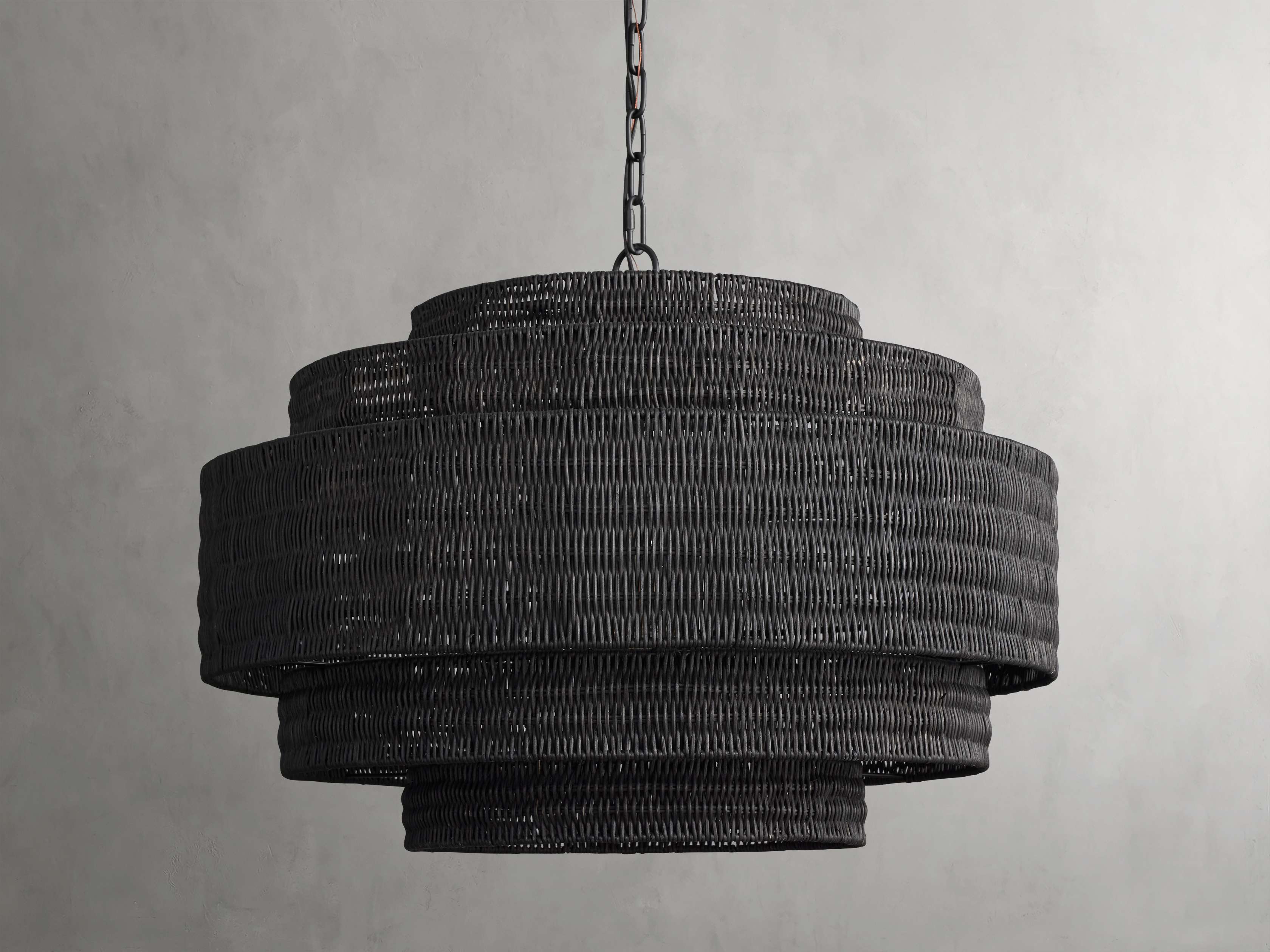 Paloma Handcrafted Rattan Tiered Chandelier - Image 12