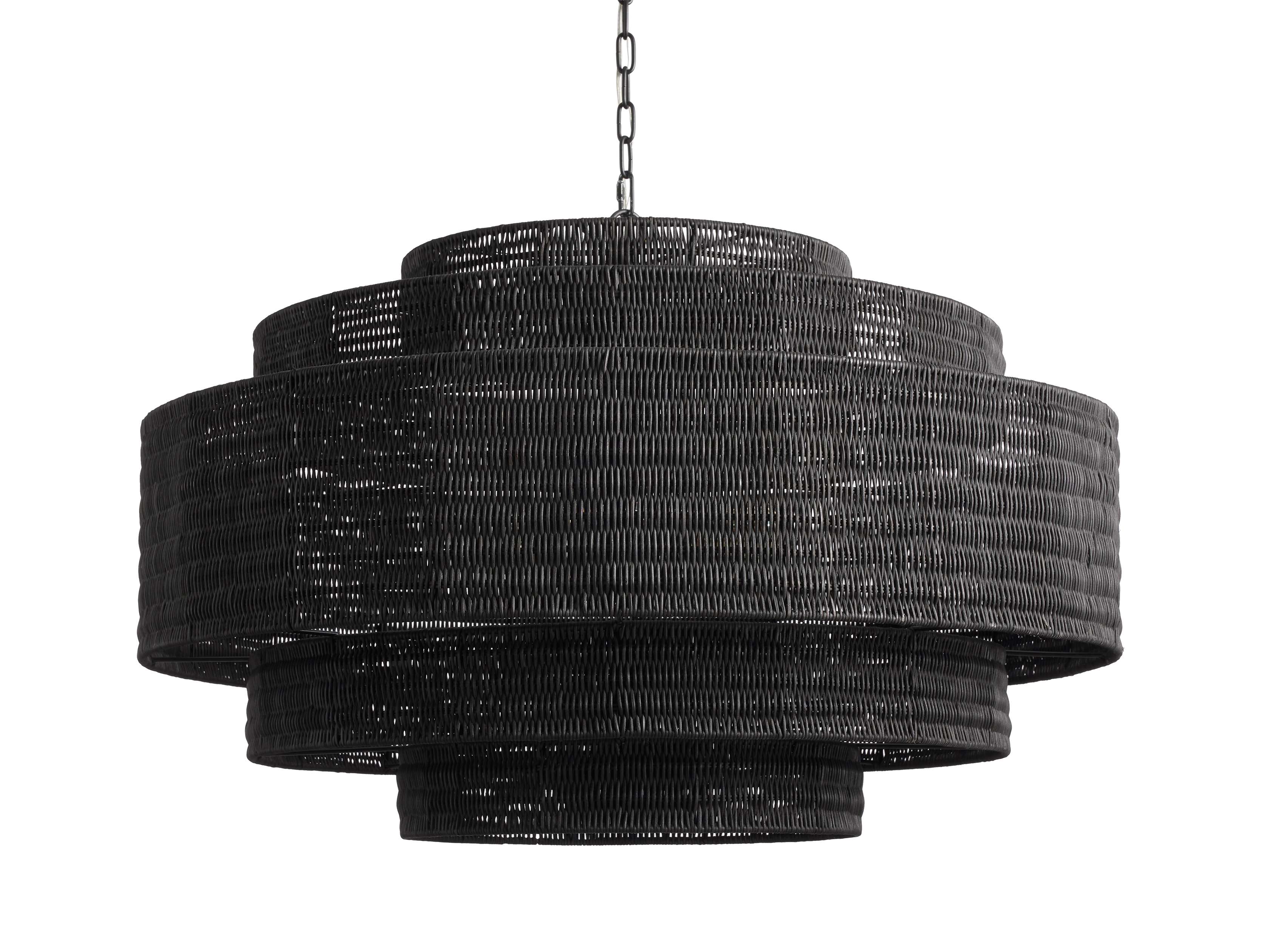 Paloma Handcrafted Rattan Tiered Chandelier - Image 30