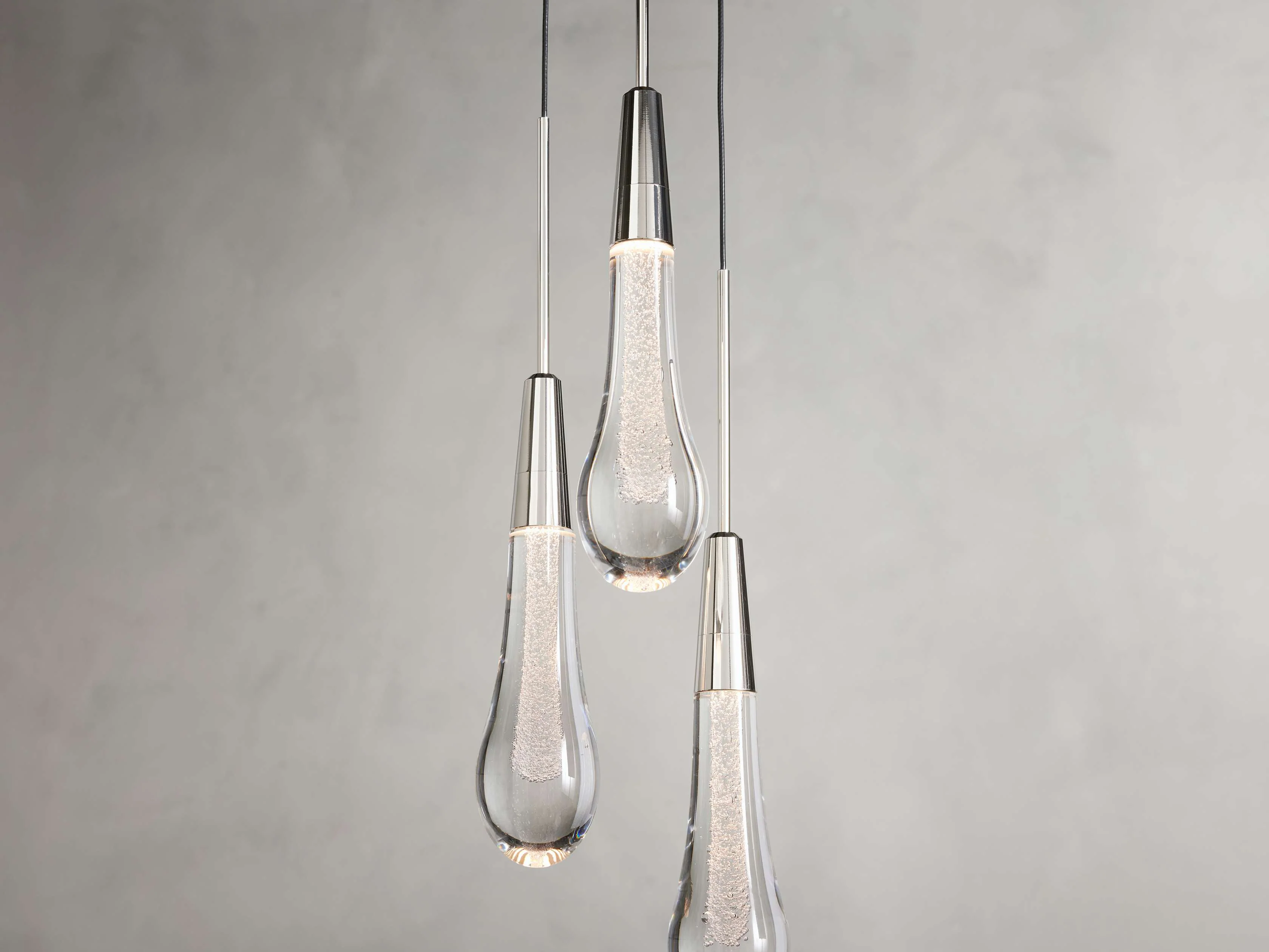 Soltaire Raindrop Crystal Cluster Pendant Light - Image 14
