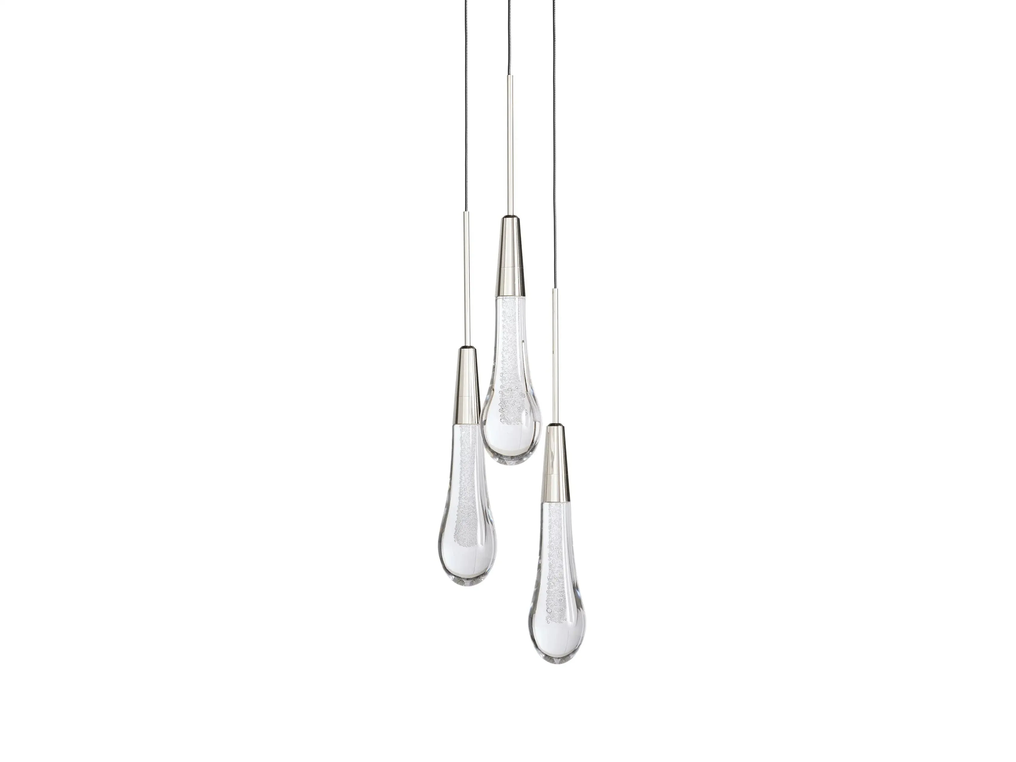 Soltaire Raindrop Crystal Cluster Pendant Light - Image 16