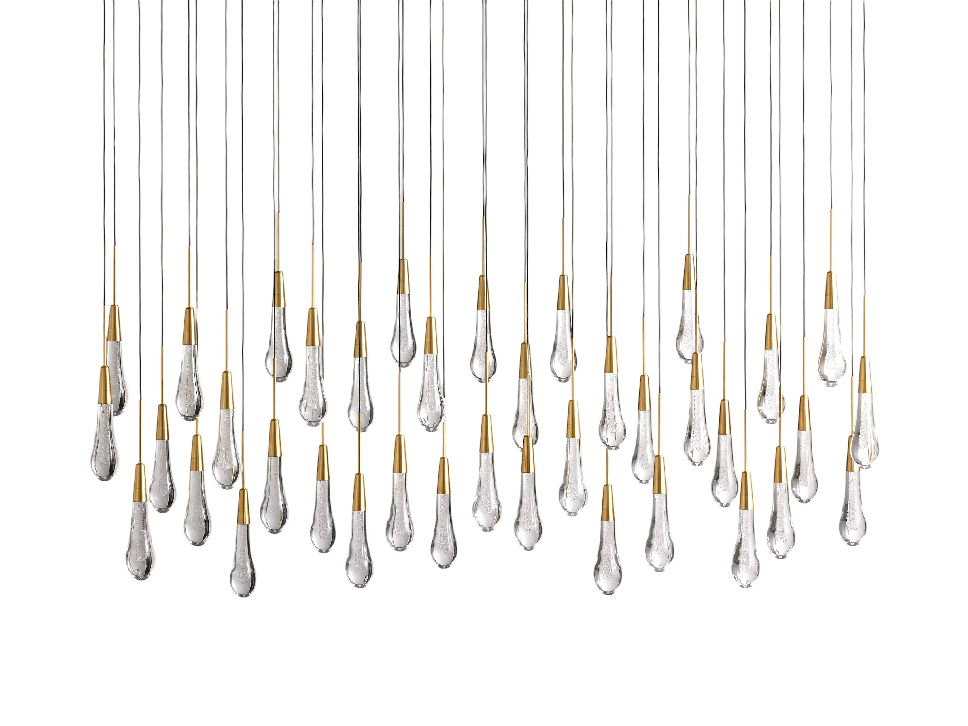 Soltaire Raindrop Crystal Linear Chandelier - Image 43