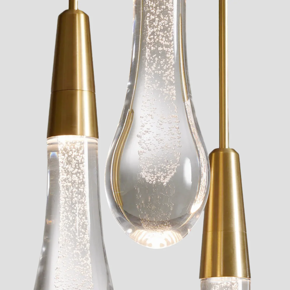 Soltaire Raindrop Glass Linear Chandelier - Image 17