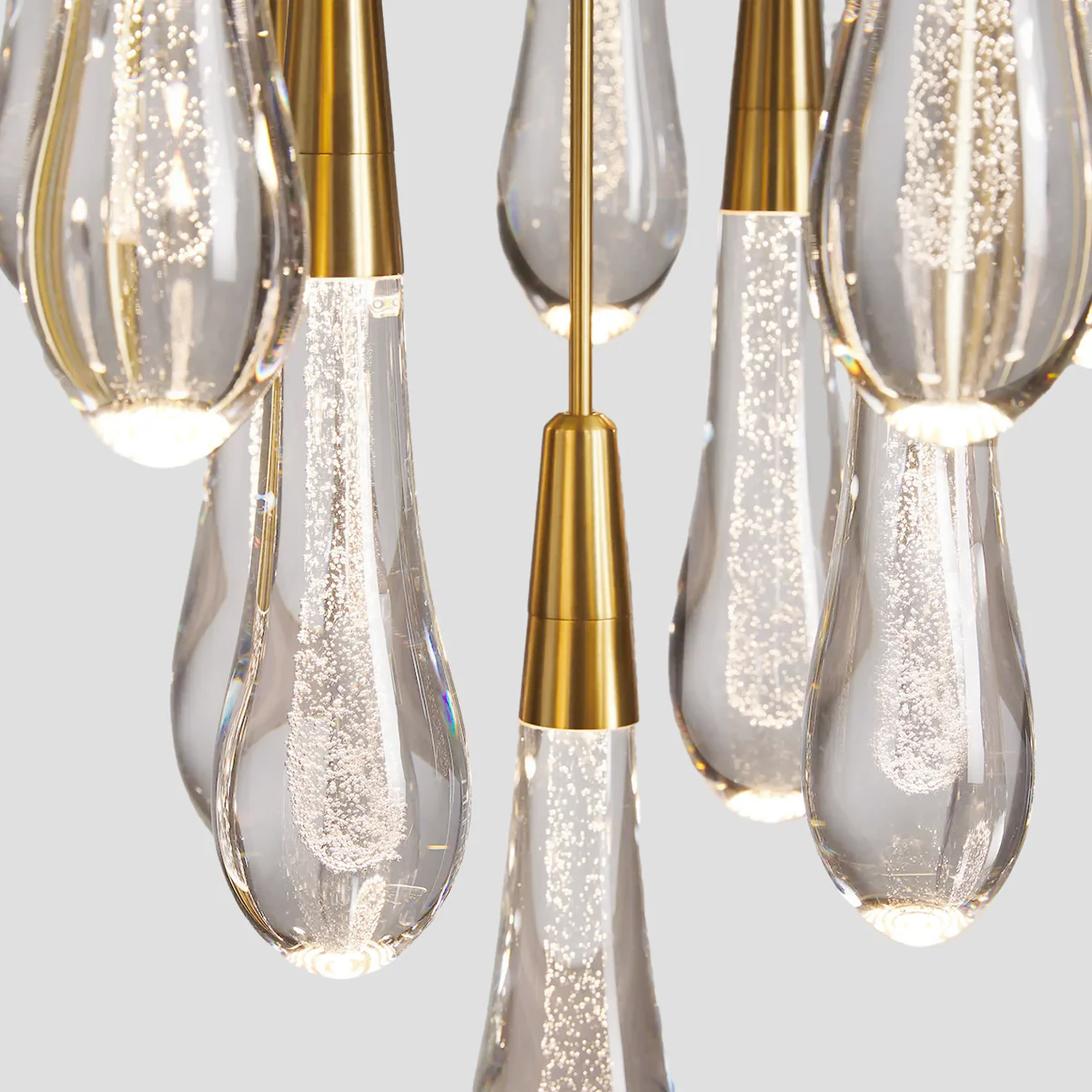 Soltaire Raindrop Glass Linear Chandelier - Image 18