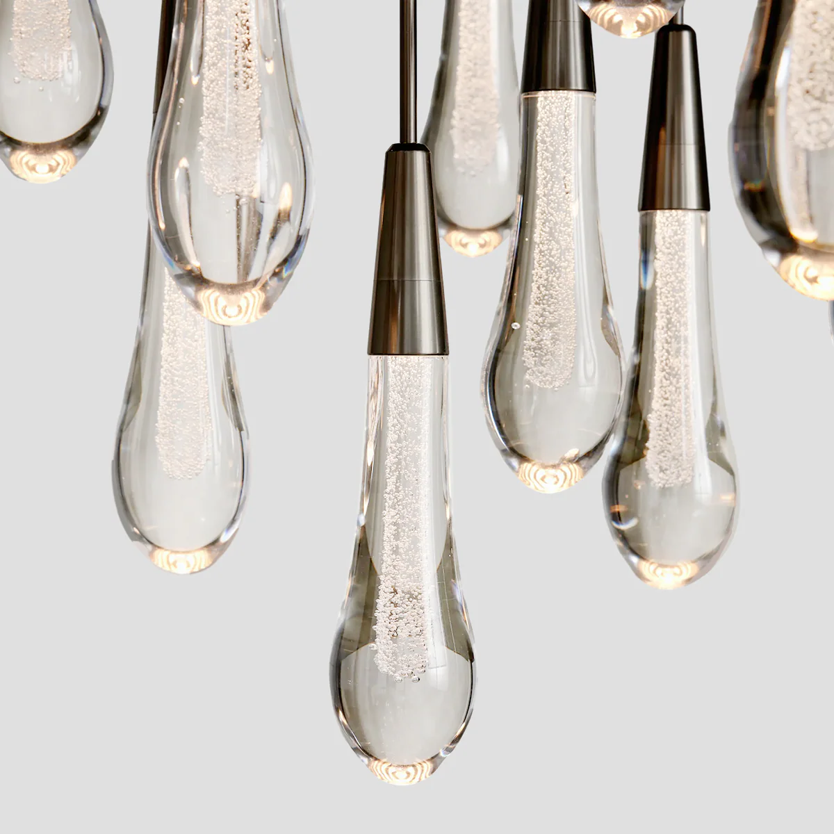 Soltaire Raindrop Glass Linear Chandelier - Image 19
