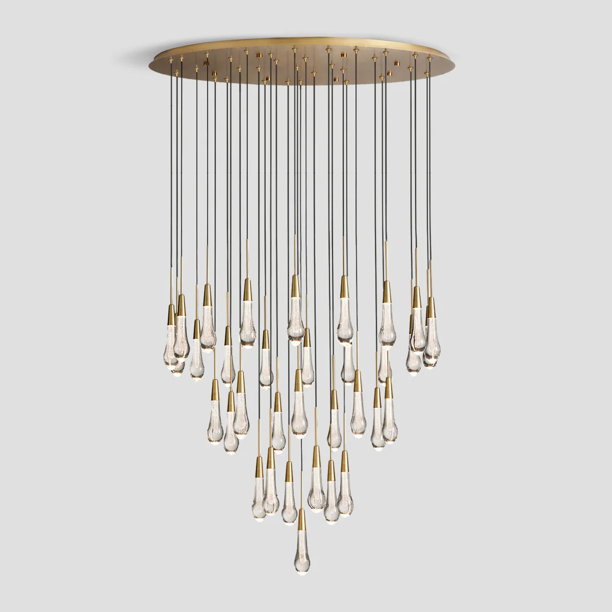 Soltaire Raindrop Glass Round Chandelier - Image 8
