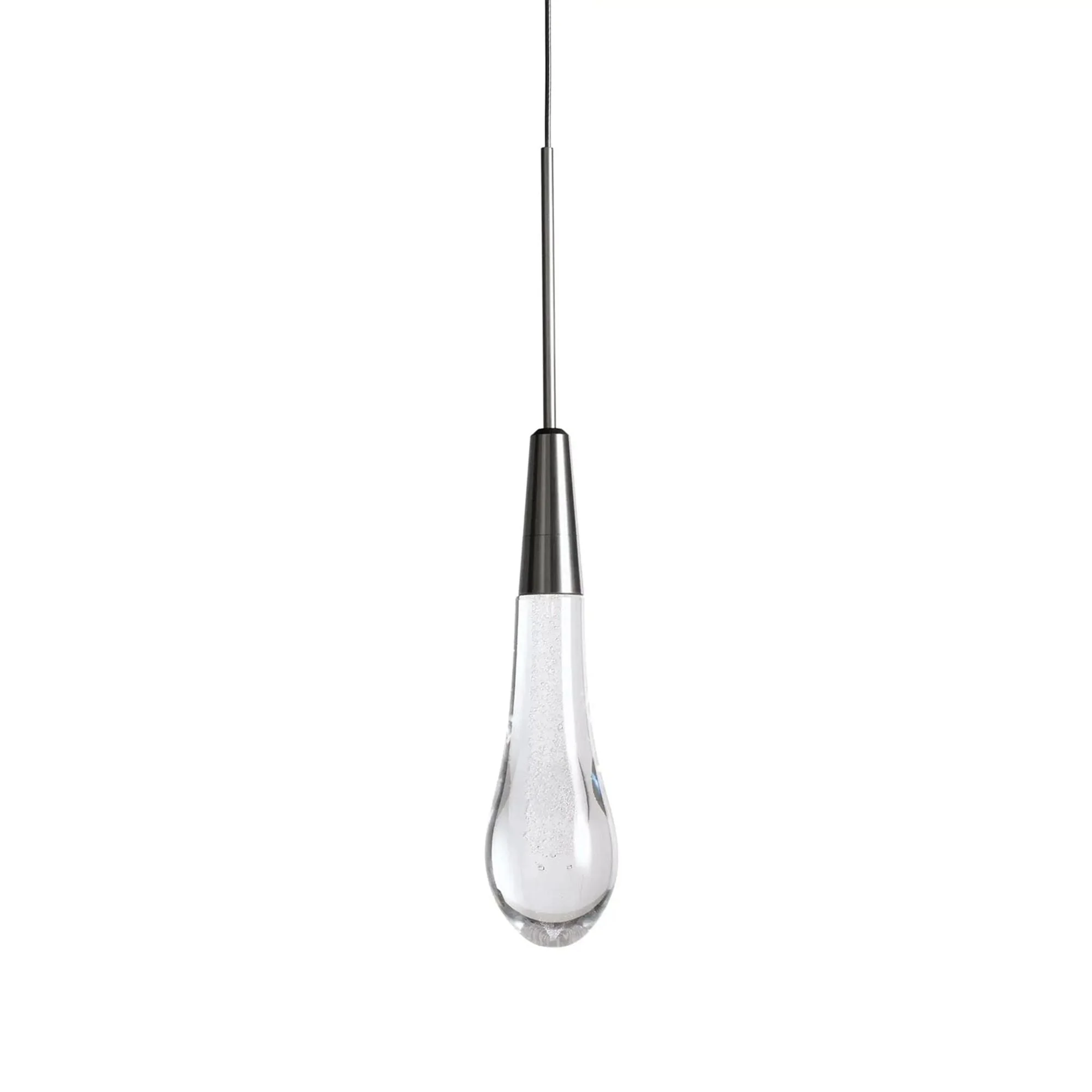 Soltaire Raindrop Glass Single Pendant Light - Image 12