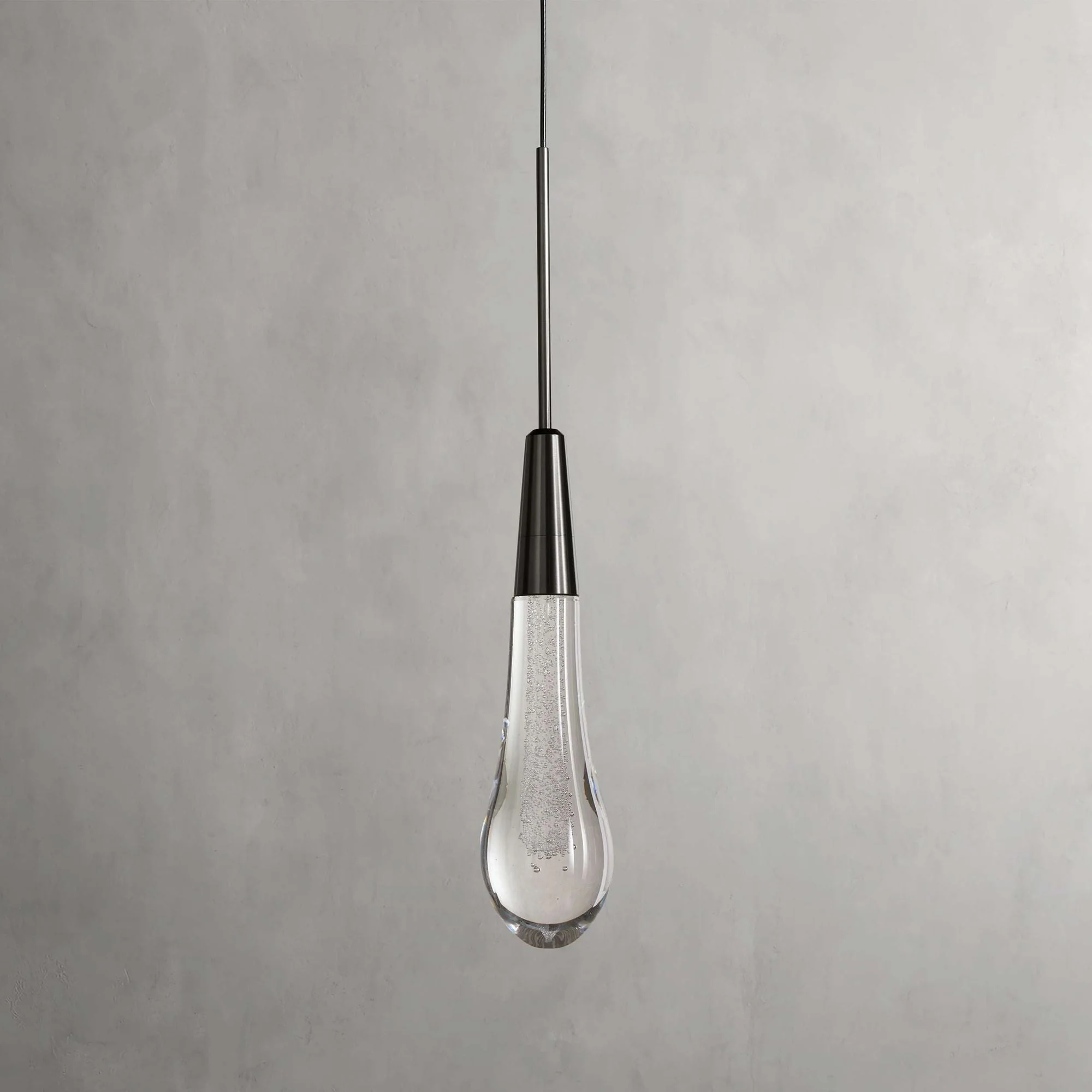 Soltaire Raindrop Glass Single Pendant Light - Image 6