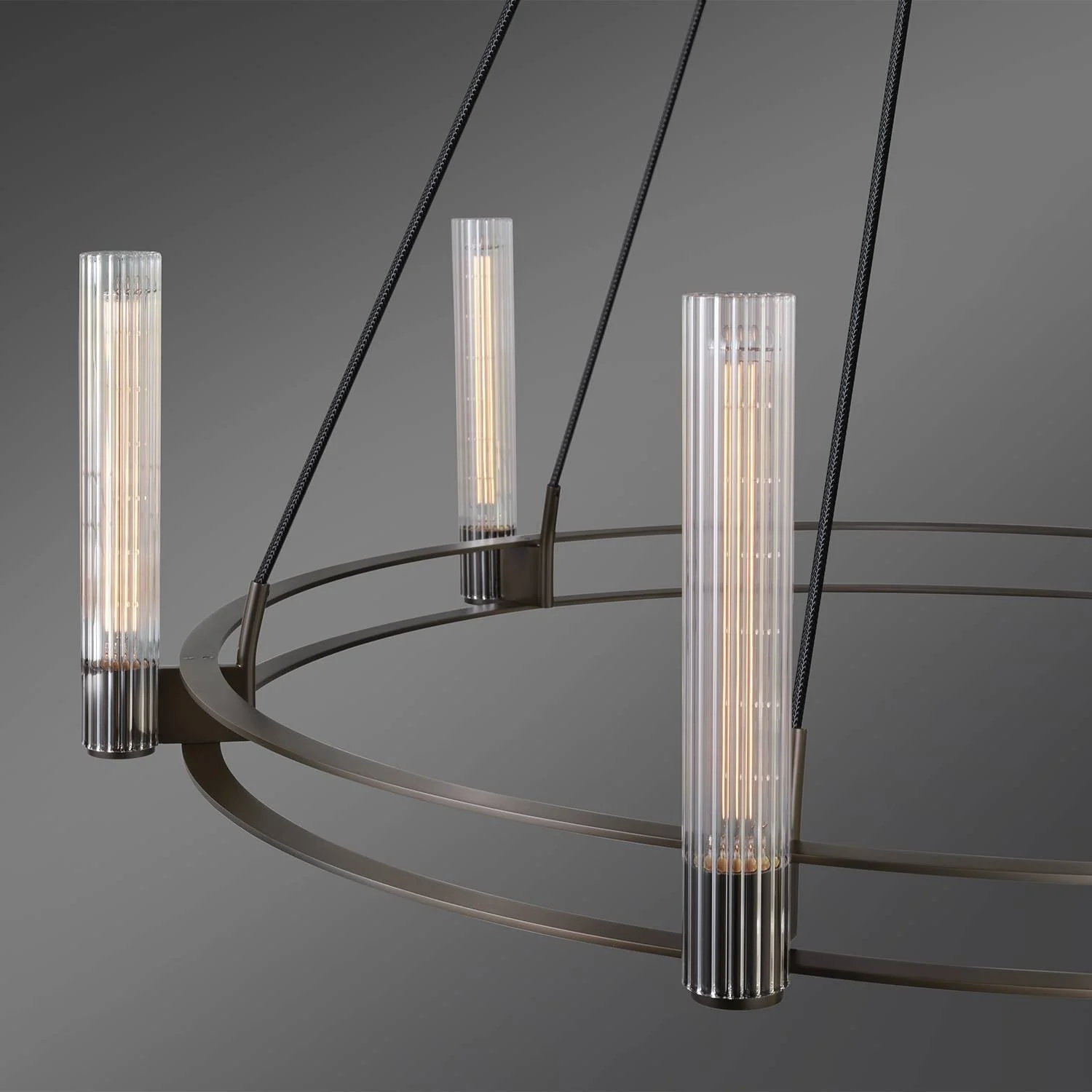 Vallon Etched Glass Round Chandelier - Image 3